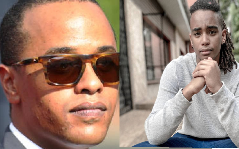 A composite image of Kibaki's grandson Sean Andrews and Uhuru's son  Jomo Kenyatta.